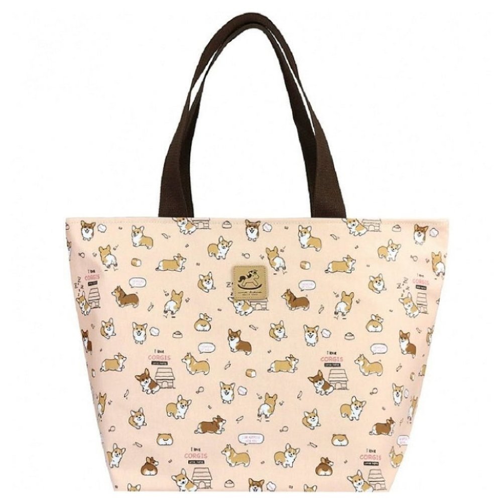 Waterproof Corgi Large Travel Tote Shoulder Bag - Picture 1 of 12